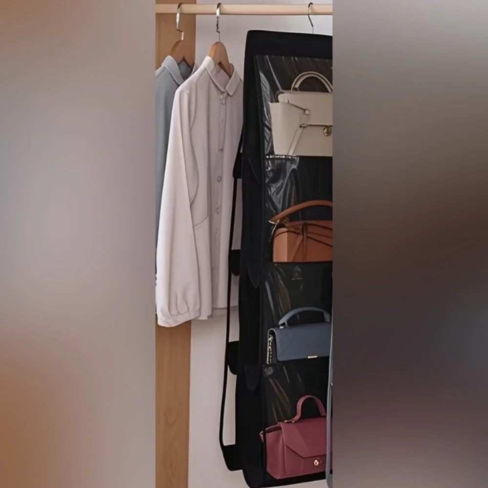Hanging Handbag Organizer - Gray